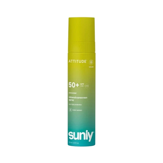 Attitude Sunly Unscented Mineral Sunscreen Spray SPF 50+
