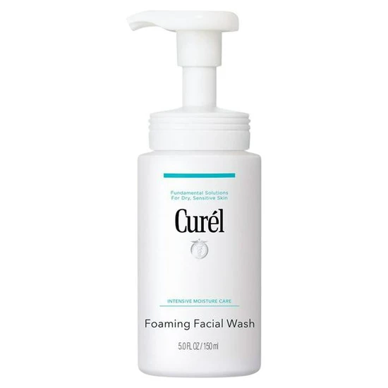 Curel Foaming Facial Wash For Dry, Sensitive Skin