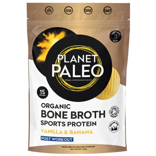 Planet Paleo Organic Bone Broth Sports Protein Vanilla & Banana