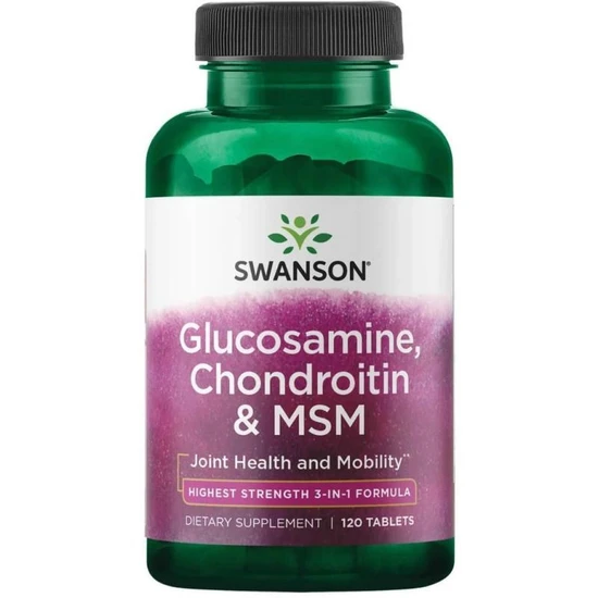 Swanson Glucosamine Chondroitin & MSM 750mg Tablets