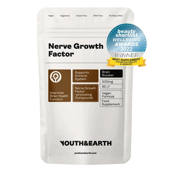 Youth and Earth Youth & Earth Lion's Mane+ Nerve Growth Factor 500mg Capsules