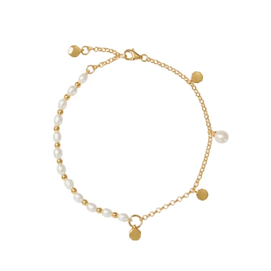 Kyoto Pearl Dealla Pearl Bracelet 18ct Gold Plated