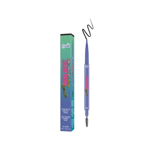 RUDE COSMETICS Ultimate Brow Artist Ultra Fine Slanted Pencil + Brush