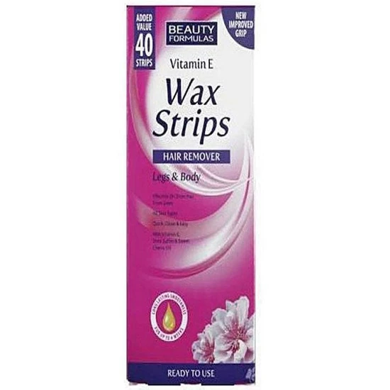Beauty Formulas Hair Removal Wax Strips Legs & Body