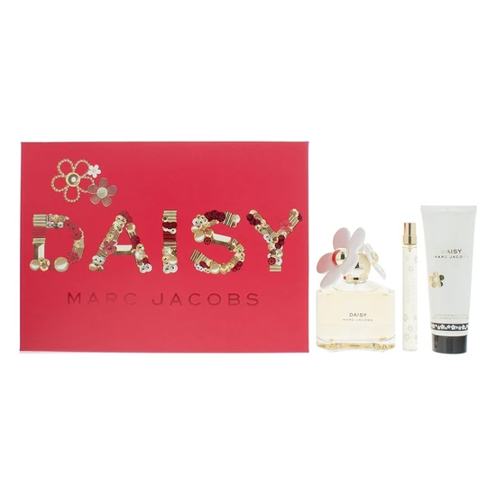Marc Jacobs Daisy Gift Set 100ml Eau De Toilette + 75ml Body Lotion + 10ml Eau De Toilette
