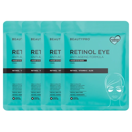 Beautypro Retinol Under Eye Patch Pack Of 4 (12 Pairs)