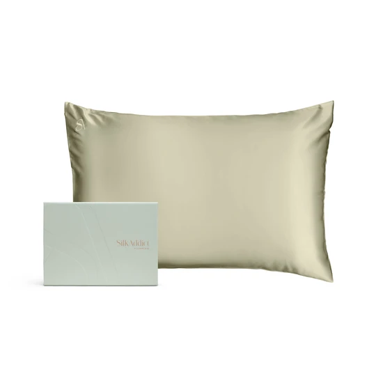 Silk Addict 100% Mulberry Silk Pillowcase Olive Green