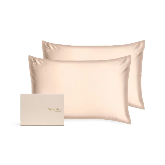 Silk Addict 100% Mulberry Silk Pillowcase Twinpack Caramel
