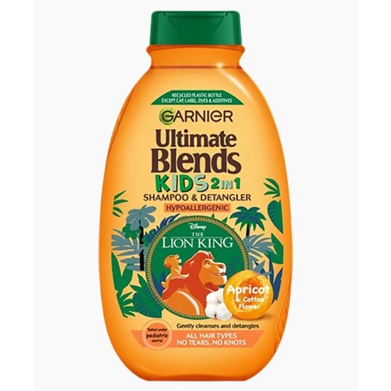 Garnier Ultimate Blends Kids 2-in-1 Apricot Shampoo & Detangler
