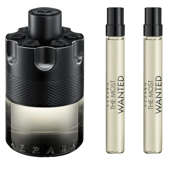 Azzaro The Most Wanted Intense Eau De Toilette 100ml + 2 x Eau De Toilette 10ml Gift Set