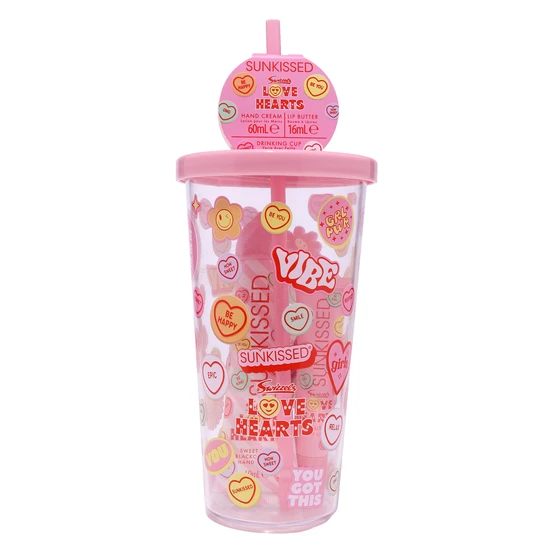 Sunkissed Love Hearts Drinking Cup Gift Set