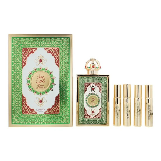 Lattafa Pride Queen Of Arabia Eau De Parfum Gift Set 100Ml + 4 X 10Ml