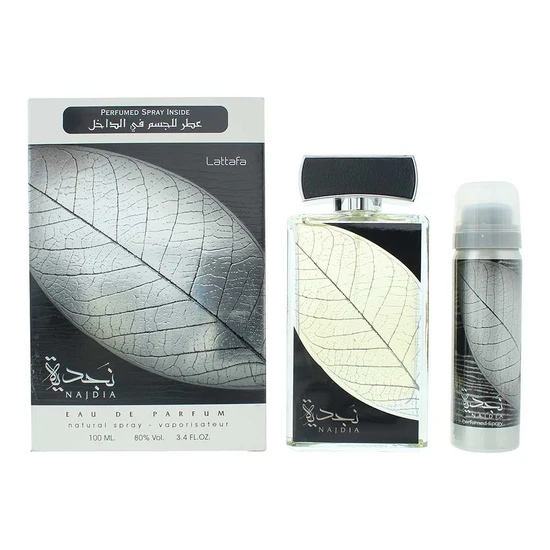Lattafa Najdia Gift Set 100ml Eau De Parfum + 50ml Deodorant Spray