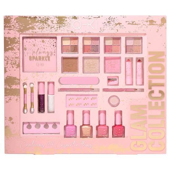 Q-KI Glam Collection Gift Set Hair Scrunchie + Lip Gloss + Hand Cream