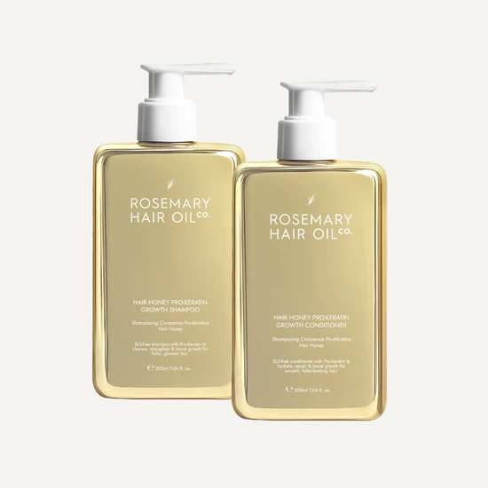 Rosemary Hair Oil Co Hair Honey Pro-Keratin Growth Shampoo & Conditioner Duo