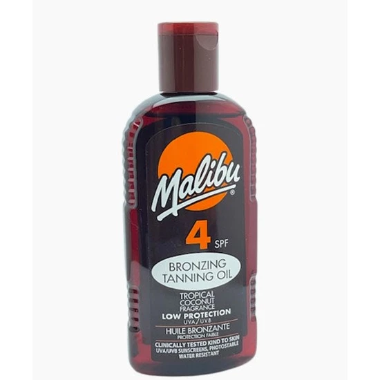 Malibu Bronzing Tanning Oil Tropical Coconut Fragrance SPF 4