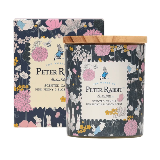 Peter Rabbit Pink Peony & Blossom Candle