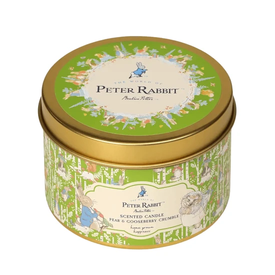 Peter Rabbit Pear & Gooseberry Tin Candle