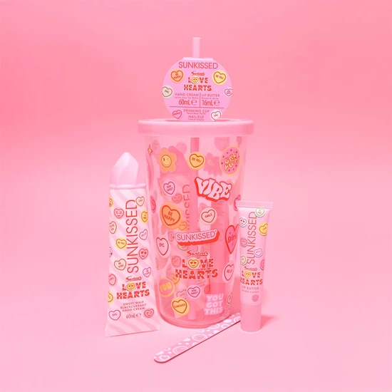 Sunkissed Love Hearts Drinking Cup Gift Set