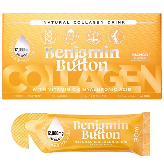 Benjamin Button Mango 12,000mg Marine Collagen Liquid Sachets