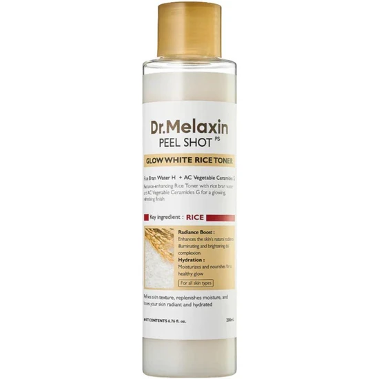 Dr. Melaxin Peel Shot Glow White Rice Toner 200Ml