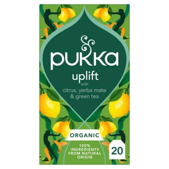 Pukka Uplift Organic Citrus & Yerba Mate Green Tea Bags