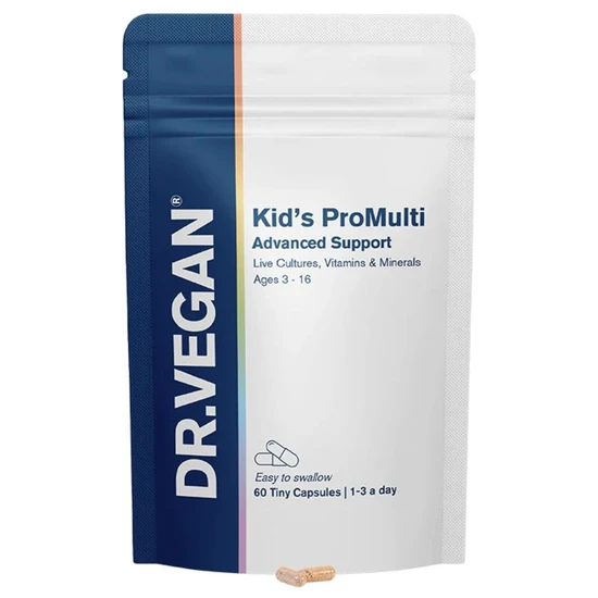 Dr Vegan Kids ProMulti Live Cultures & Multivitamin Capsules