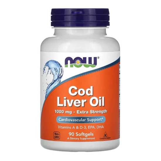 NOW Foods Cod Liver Oil 1000mg Extra Strength