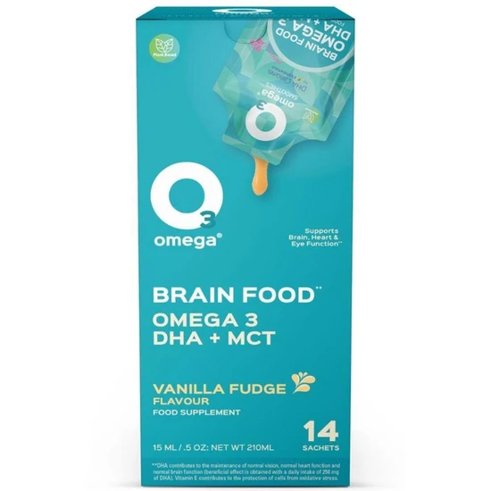 O3Omega Brain Food Omega 3, DHA + MCT Sachets