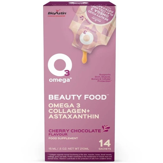O3Omega Beauty Food Omega 3, Collagen + Astaxanthin Sachets