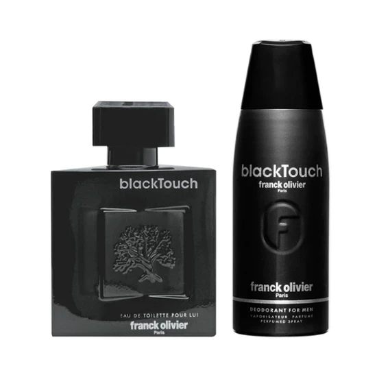 Franck Olivier Black Touch 100ml Eau De Toilette + 250ml Deodorant Coffret Set