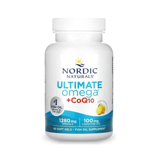 Nordic Naturals Ultimate Omega + CoQ10 1280mg Lemon