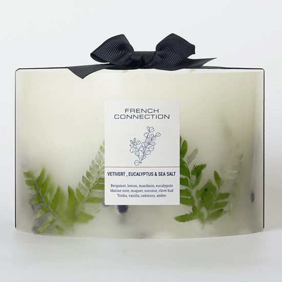 French Connection Botanical Collection Vetivert Eucalyptus & Sea Salt Candle