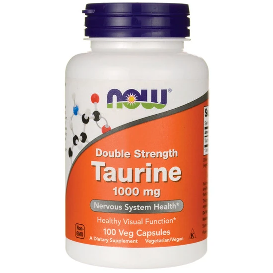 NOW Foods Taurine, 1000mg Double Strength Vegicaps