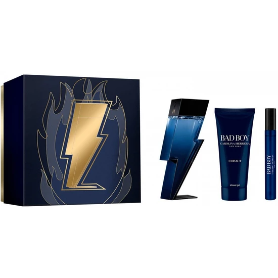 Carolina Herrera Bad Boy Cobalt Eau De Parfum 100ml Gift Set