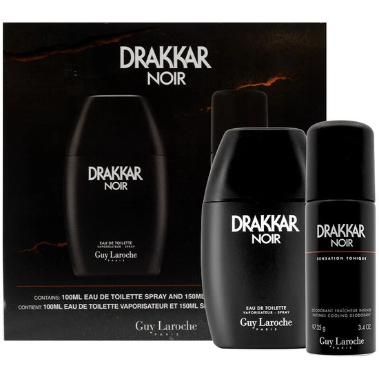 Guy Laroche Drakkar Noir Eau De Toilette 100ml Gift Set