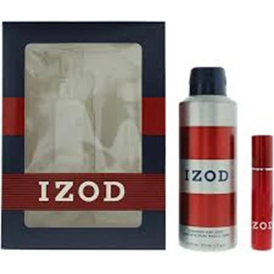 Izod Red Gift Set 15ml Eau De Toilette + 200ml Body Spray