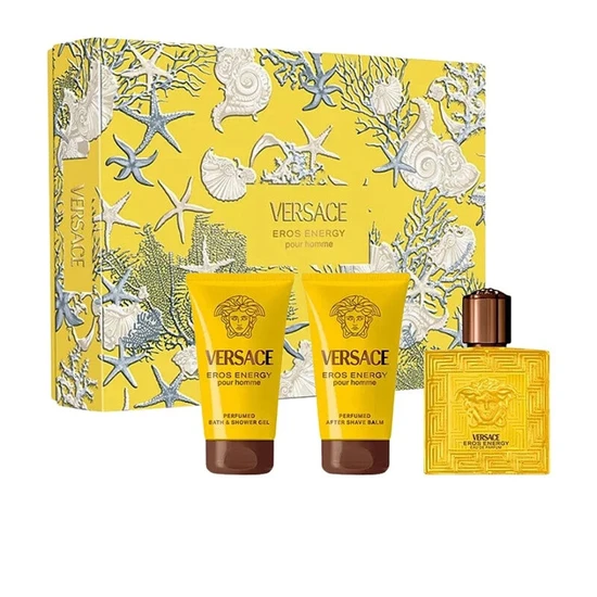 Versace Eros Energy Gift Set 50Ml Eau De Parfum, 50Ml Shower Gel & 50Ml Aftershave Balm