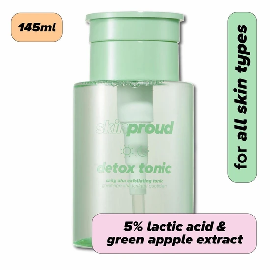 Skin Proud Detox Tonic Daily Exfoliating Tonic 5% Lactic Acid & Glycolic Acid