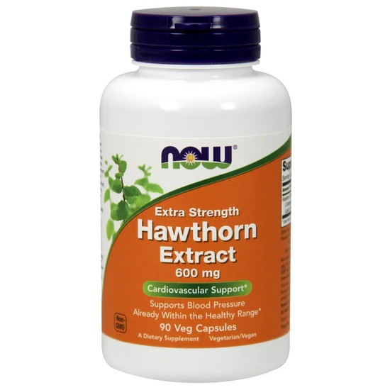 NOW Foods Hawthorn Extract, 600mg Extra Strength Vegicaps