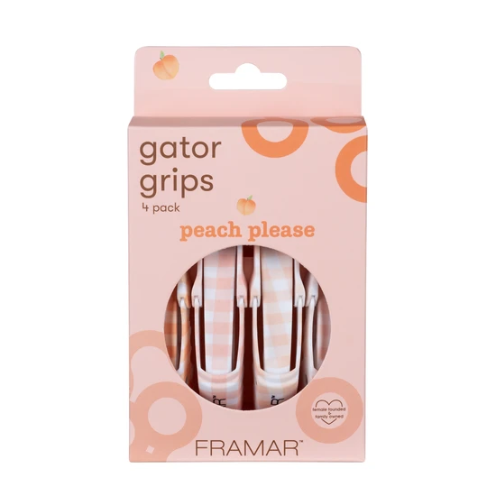 Framar Peach Please Gator Grips Hair Sectioning Clips