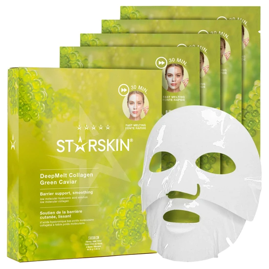 STARSKIN DeepMelt Collagen Green Caviar Hydrogel Face Mask
