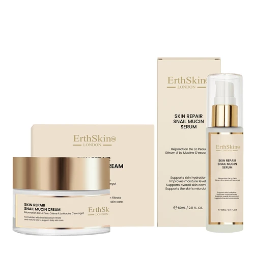 Erth Skin London Skin Repair Snail Mucin Cream + Skin Repair Snail Mucin Serum