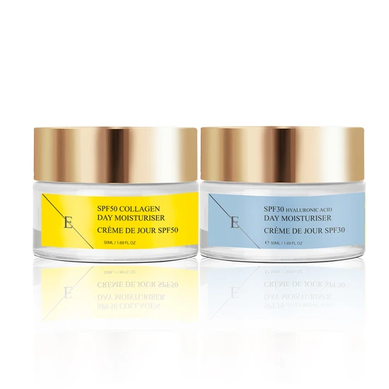Erth Skin London SPF 50 Collagen Day Cream + SPF 30 Hyaluronic Acid Day Cream