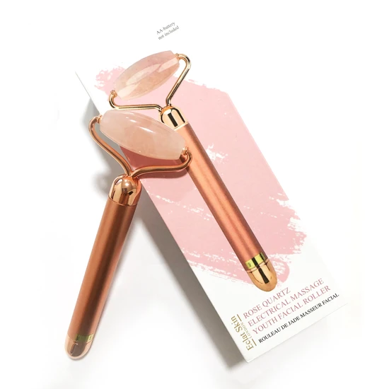 Erth Skin London Rose Quartz Electrical Massage Youth Facial Roller