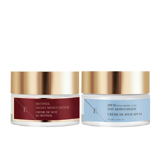 Erth Skin London Retinol Night Moisturiser + SPF 30 Hyaluronic Acid Day Cream