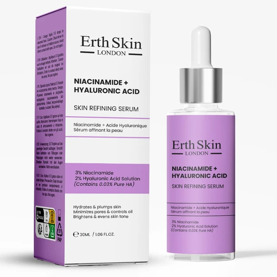 Erth Skin London Niacinamide + Hyaluronic Acid Skin Refining Serum