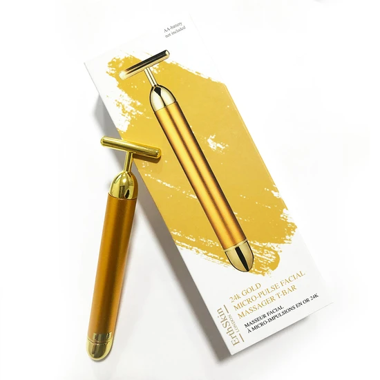 Erth Skin London 24k Gold Micro-Pulse Facial Massager T-Bar