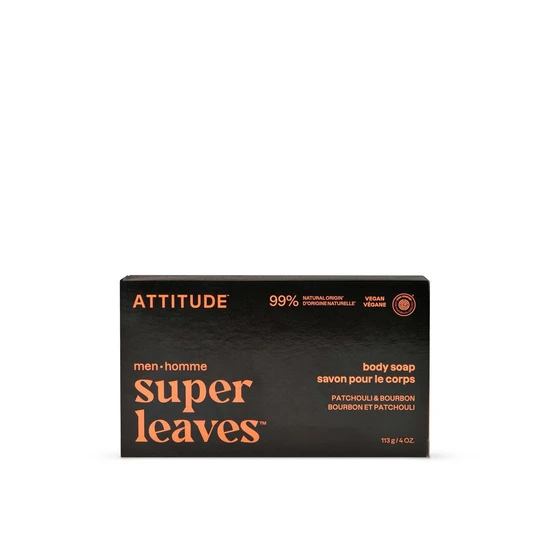 Attitude Super Leaves Men Body Soap Patchouli & Bourbon
