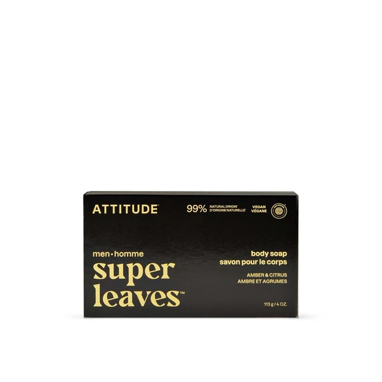 Attitude Super Leaves Men Body Soap Amber & Citrus